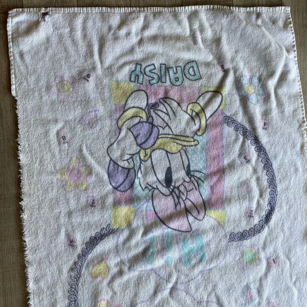 Vintage Minnie Mouse Daisy Duck Towel Disney Franco 100% Cotton Beach Bath